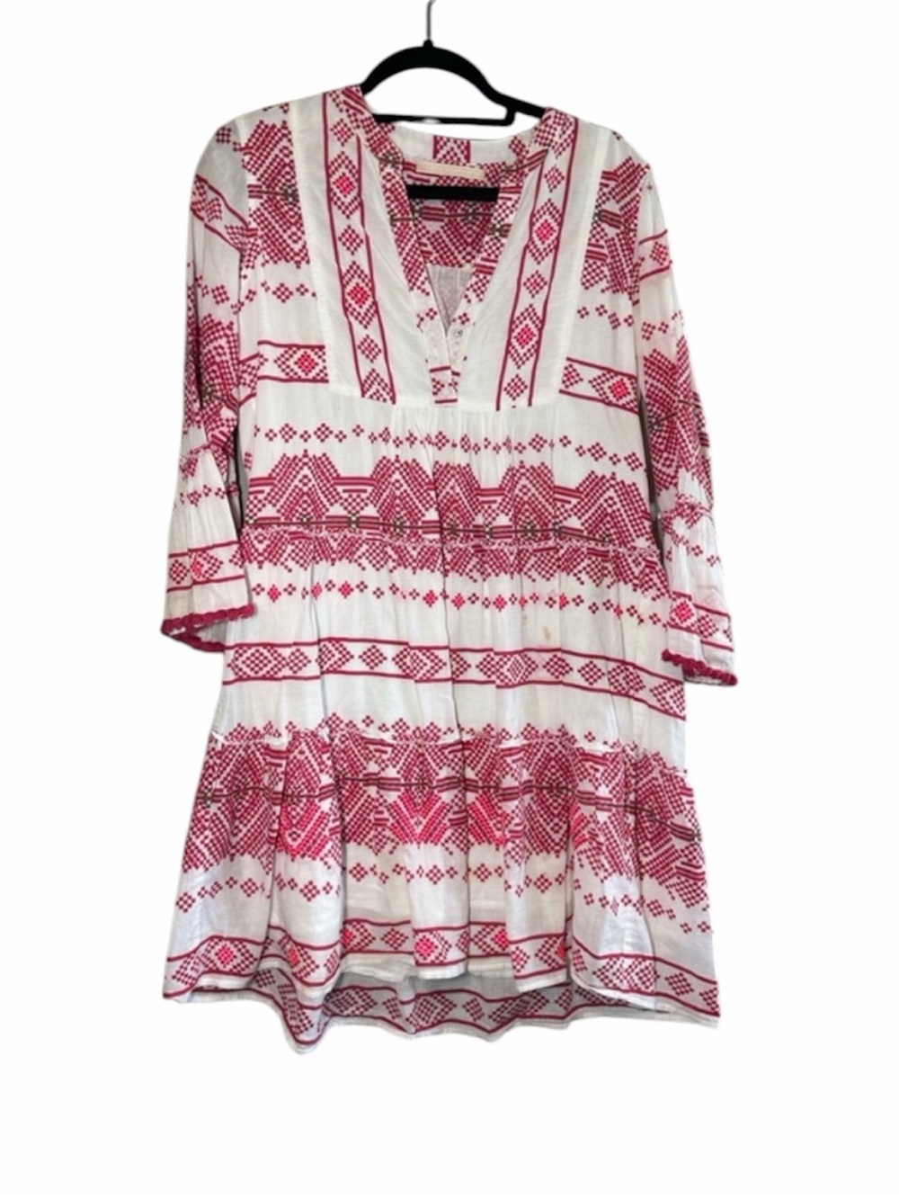 Lola Australia Moroccan Mini Dress Sz Pink and White